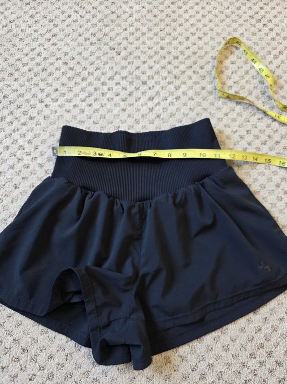 JoyLab Black High-Rise Short with Ribbed Waistband - Picture 4 of 8